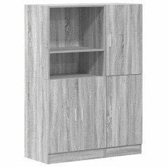 vidaXL Set di Mobili da Cucina 2 pz Grigio Sonoma in Truciolato