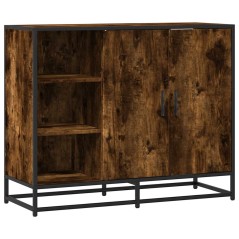 vidaXL Credenza Rovere Fumo 92x35x76 cm in Legno Multistrato