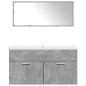 vidaXL Set Mobili da Bagno 3 pz Grigio Cemento in Legno Multistrato vidaXL Set Mobili da Bagno 3 pz Grigio Cemento in Legno Multistrato