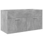 vidaXL Set Mobili da Bagno 3 pz Grigio Cemento in Legno Multistrato vidaXL Set Mobili da Bagno 3 pz Grigio Cemento in Legno Multistrato