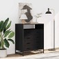 vidaXL Cassettiera Nera 70x41x83,5 cm in Legno Multistrato vidaXL Cassettiera Nera 70x41x83,5 cm in Legno Multistrato