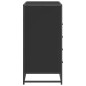 vidaXL Cassettiera Nera 70x41x83,5 cm in Legno Multistrato vidaXL Cassettiera Nera 70x41x83,5 cm in Legno Multistrato