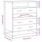vidaXL Cassettiera Nera 70x41x83,5 cm in Legno Multistrato vidaXL Cassettiera Nera 70x41x83,5 cm in Legno Multistrato