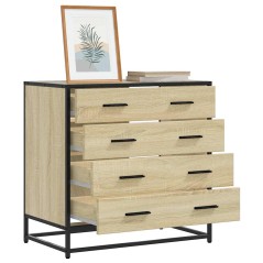 vidaXL Cassettiera Rovere Sonoma 70x41x70 cm in Legno Multistrato