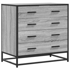 vidaXL Cassettiera Grigio Sonoma 70x41x70 cm in Legno Multistrato