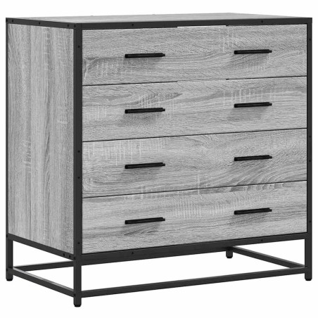 vidaXL Cassettiera Grigio Sonoma 70x41x70 cm in Legno Multistrato