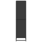 vidaXL Libreria Nera 40x35x139 cm in Legno Multistrato