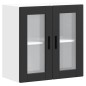 vidaXL Pensile da Cucina con Porta in Vetro Porto Nero vidaXL Pensile da Cucina con Porta in Vetro Porto Nero