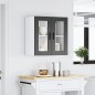vidaXL Pensile da Cucina con Porta in Vetro Porto Nero vidaXL Pensile da Cucina con Porta in Vetro Porto Nero