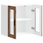 vidaXL Pensile da Cucina con Porta in Vetro Porto Legno Vecchio vidaXL Pensile da Cucina con Porta in Vetro Porto Legno Vecchio