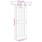 vidaXL Porta Scorrevole con Set Hardware 80x210 cm Legno Massello Pino vidaXL Porta Scorrevole con Set Hardware 80x210 cm Legno Massello Pino