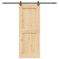 vidaXL Porta Scorrevole con Set Hardware 90x210 cm Legno Massello Pino