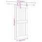 vidaXL Porta Scorrevole con Set Hardware 90x210 cm Legno Massello Pino