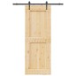 vidaXL Porta Scorrevole con Set Hardware 85x210 cm Legno Massello Pino