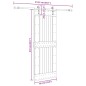 vidaXL Porta Scorrevole con Set Hardware 85x210 cm Legno Massello Pino