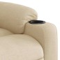 vidaXL Poltrona Reclinabile Massaggiante Elettrica Crema in Tessuto
