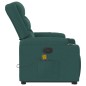vidaXL Poltrona Alzapersona Massaggiante Verde Scuro in Tessuto