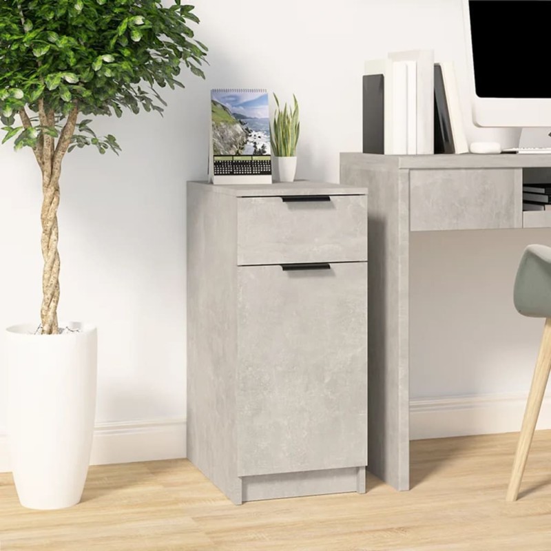 Armadietto da Scrivania Grigio Cemento 33,5x50x75 cm Legno Armadietto da Scrivania Grigio Cemento 33,5x50x75 cm Legno