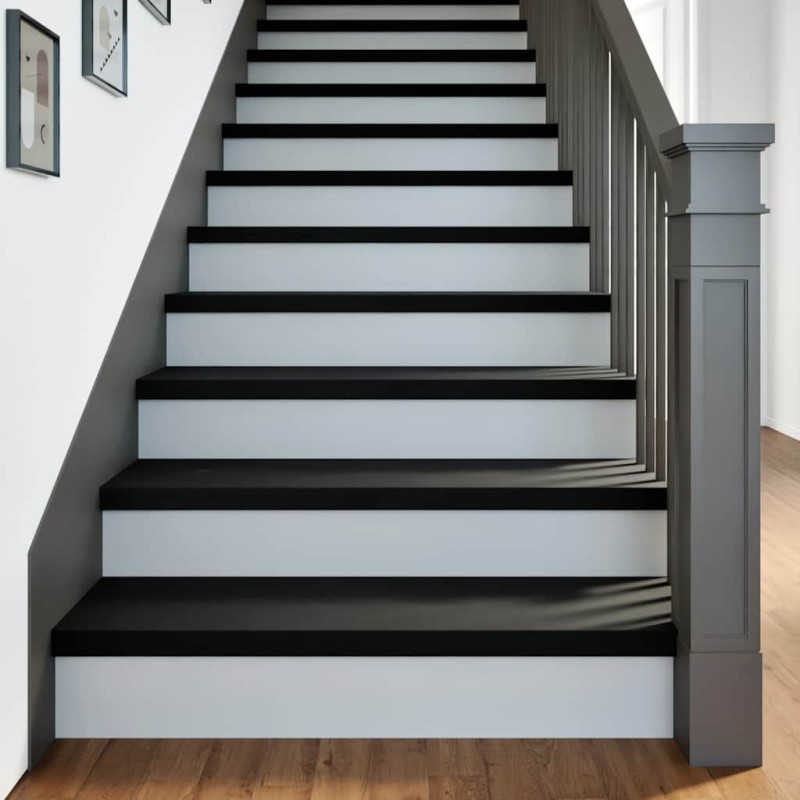 vidaXL Gradini 8 pz Marrone Scuro 90x25x2 cm Legno Massello Rovere