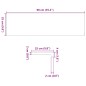 vidaXL Gradini 8 pz Marrone Scuro 90x25x2 cm Legno Massello Rovere