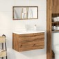 vidaXL Set Mobili da Bagno Rovere Artigianale Legno Multistrato vidaXL Set Mobili da Bagno Rovere Artigianale Legno Multistrato