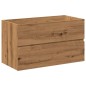 vidaXL Set Mobili da Bagno Rovere Artigianale Legno Multistrato vidaXL Set Mobili da Bagno Rovere Artigianale Legno Multistrato