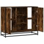 vidaXL Credenza Rovere Fumo 92x35x76 cm in Legno Multistrato vidaXL Credenza Rovere Fumo 92x35x76 cm in Legno Multistrato