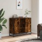 vidaXL Credenza Rovere Fumo 92x35x76 cm in Legno Multistrato vidaXL Credenza Rovere Fumo 92x35x76 cm in Legno Multistrato