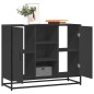 vidaXL Credenza Nera 92x35x76 cm in Legno Multistrato vidaXL Credenza Nera 92x35x76 cm in Legno Multistrato