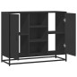 vidaXL Credenza Nera 92x35x76 cm in Legno Multistrato vidaXL Credenza Nera 92x35x76 cm in Legno Multistrato