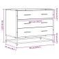 vidaXL Cassettiera Rovere Sonoma 70x41x56 cm in Legno Multistrato vidaXL Cassettiera Rovere Sonoma 70x41x56 cm in Legno Multistrato