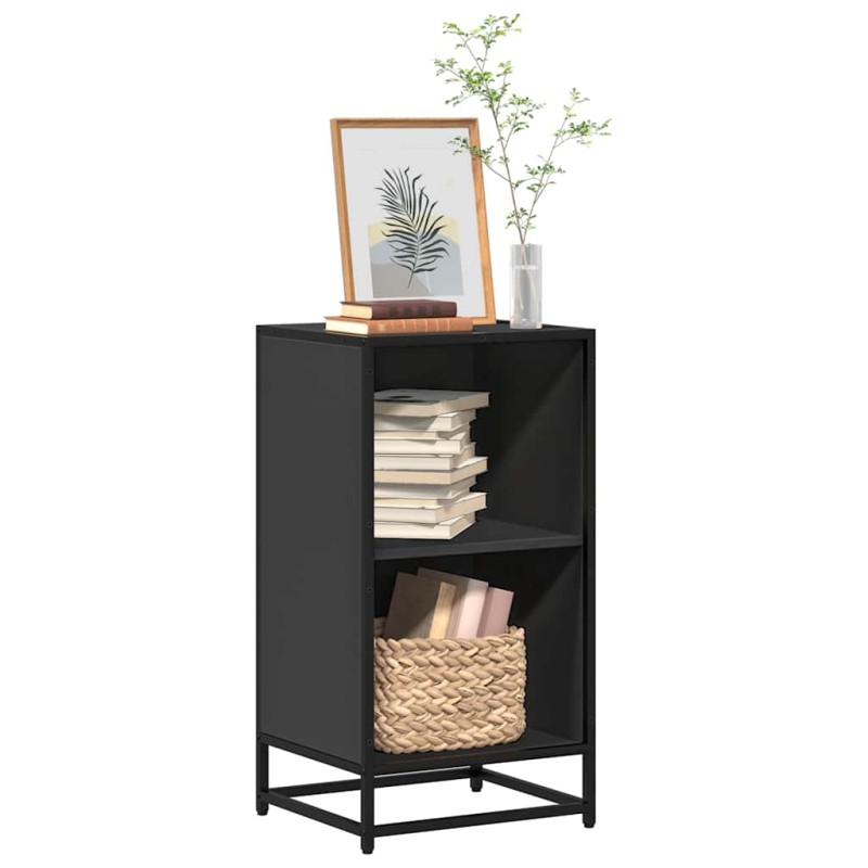 vidaXL Libreria Nera 40x35x76 cm in Legno Multistrato