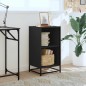 vidaXL Libreria Nera 40x35x76 cm in Legno Multistrato