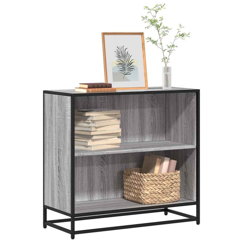 vidaXL Libreria Grigio Sonoma 80,5x35x76 cm in Legno Multistrato