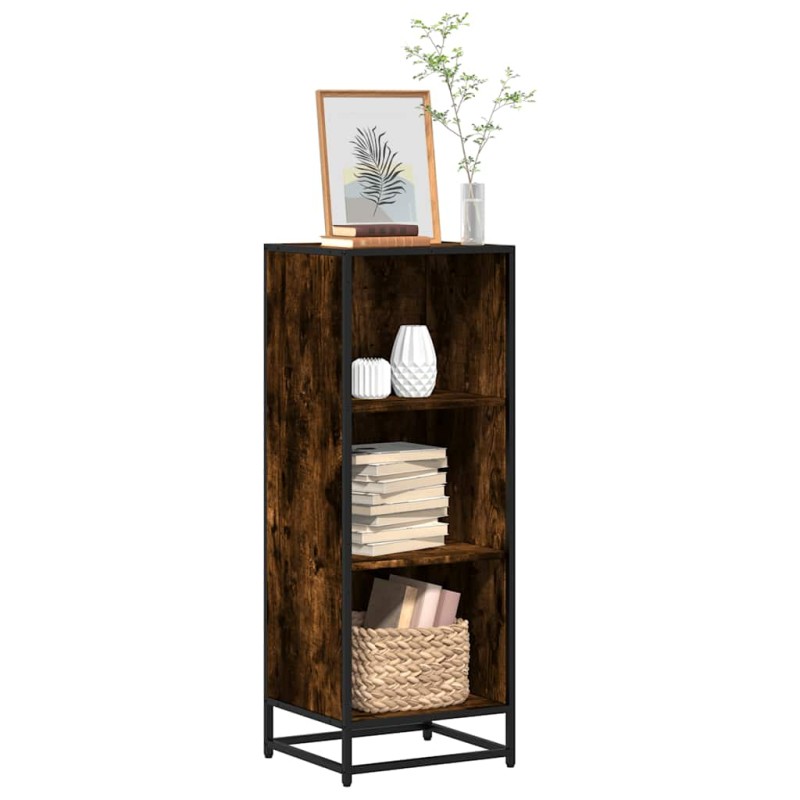 vidaXL Libreria Rovere Fumo 40x35x107,5 cm in Legno Multistrato