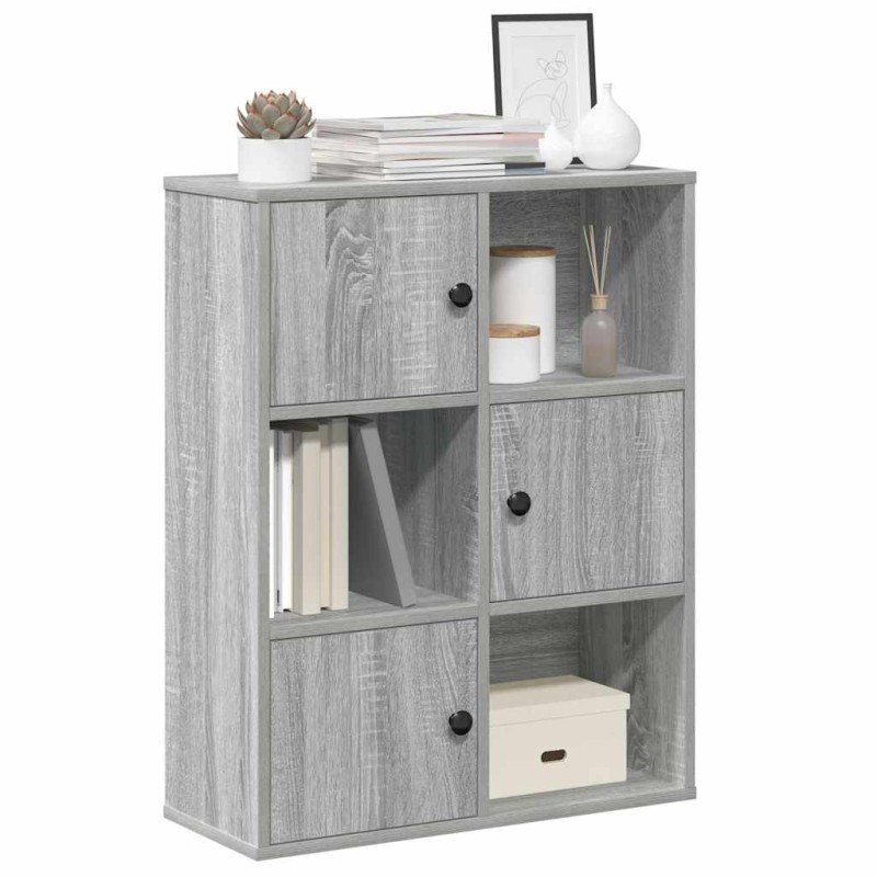 vidaXL Libreria Grigio Sonoma 60x24x76,5 cm in Legno Multistrato vidaXL Libreria Grigio Sonoma 60x24x76,5 cm in Legno Multistrato