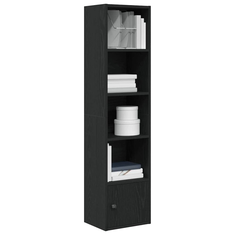 vidaXL Libreria Rovere Nero 31x24x127 cm in Legno Multistrato vidaXL Libreria Rovere Nero 31x24x127 cm in Legno Multistrato