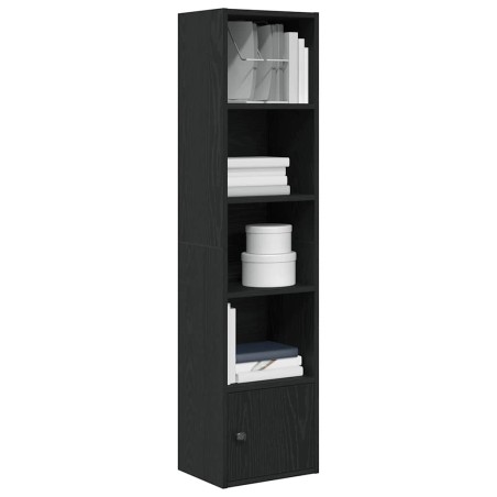 vidaXL Libreria Rovere Nero 31x24x127 cm in Legno Multistrato