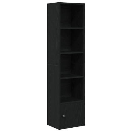 vidaXL Libreria Rovere Nero 31x24x127 cm in Legno Multistrato