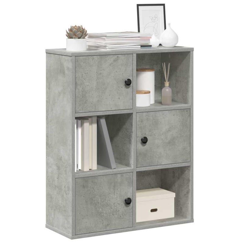 vidaXL Libreria Grigio Cemento 60x24x76,5 cm in Legno Multistrato vidaXL Libreria Grigio Cemento 60x24x76,5 cm in Legno Multistrato