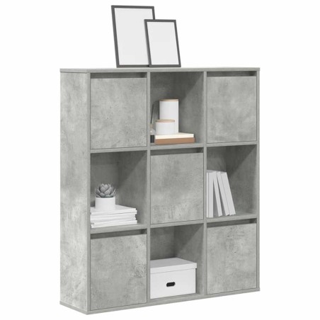 vidaXL Libreria Grigio Cemento 89x24x101,5 cm in Legno Multistrato