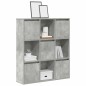 vidaXL Libreria Grigio Cemento 89x24x101,5 cm in Legno Multistrato