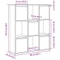 vidaXL Libreria Grigio Cemento 89x24x101,5 cm in Legno Multistrato