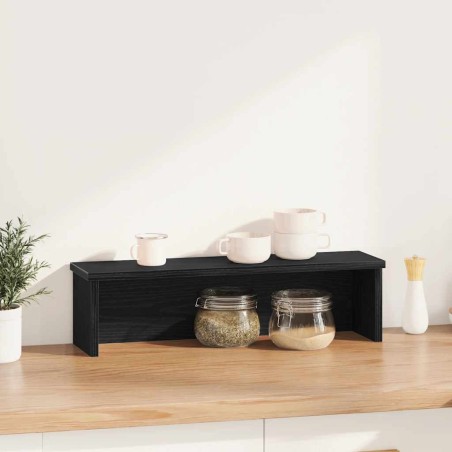 vidaXL Scaffale da Cucina Impilabile Nera 50x15x16 cm in Truciolato