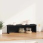 vidaXL Scaffale da Cucina Impilabile Nera 50x15x16 cm in Truciolato vidaXL Scaffale da Cucina Impilabile Nera 50x15x16 cm in Truciolato