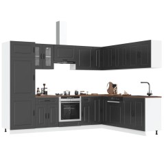 vidaXL Set Mobili da Cucina 14 pz Kalmar Neri Legno Multistrato