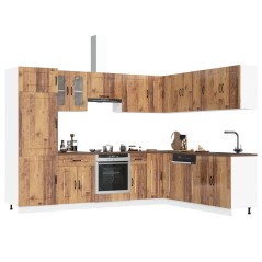 vidaXL Set Mobili da Cucina 14 pz Kalmar Legno Vecchio in Truciolato