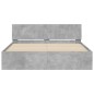 vidaXL Giroletto con Testiera Grigio Cemento 140x190 cm