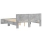 vidaXL Giroletto con Testiera Grigio Cemento 140x190 cm
