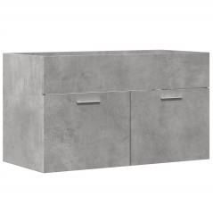 vidaXL Mobile Lavabo Bagno Grigio Cemento 90x38,5x46 cm Multistrato